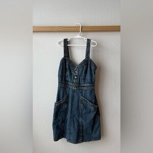 Chic Denim Kids Dress with Button Accents